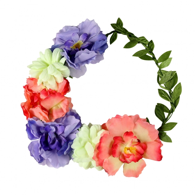 Couronne bandeau avec fleurs colorées