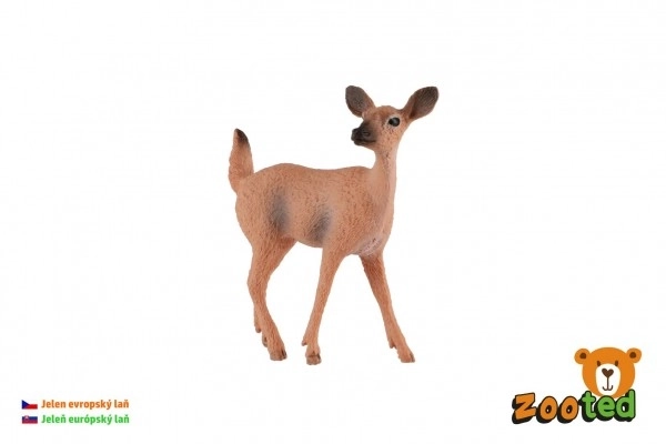 Cerf d'Europe en plastique zooted 7cm en sachet