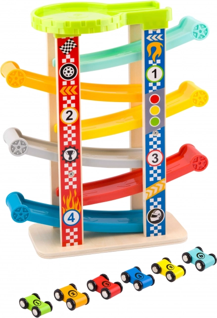 Tooky Toy Toboggan coloré pour voitures