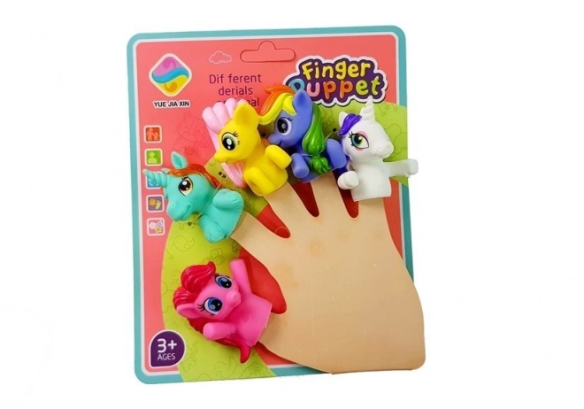 Marionnettes en caoutchouc Cheval licorne 5 pcs