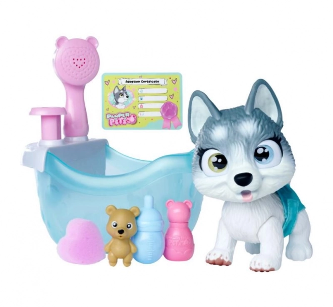Baignoire avec accessoires de bain