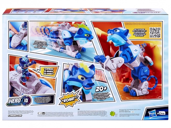 PJMasks Chat Courageux Rugissant avec figurine