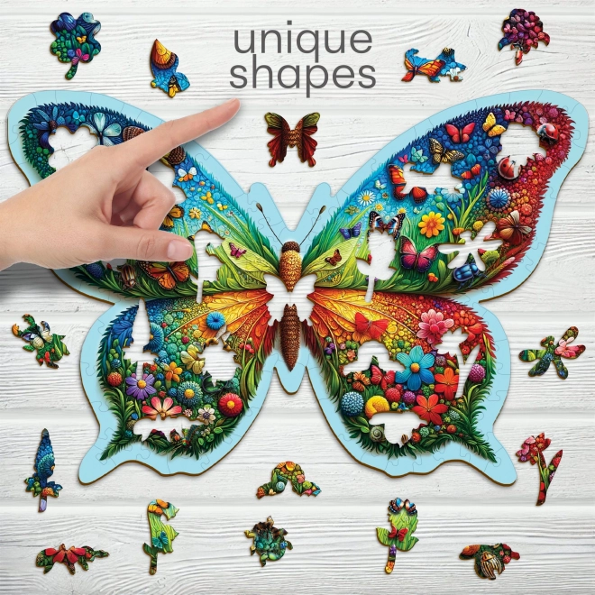 Puzzle en bois Papillon coloré 150 pièces