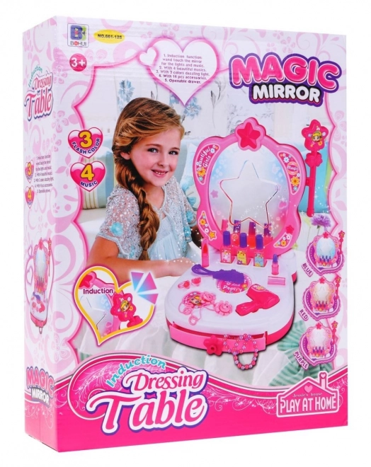 Toilette interactive portable pour filles 3+ Miroir + cosmétiques + accessoires