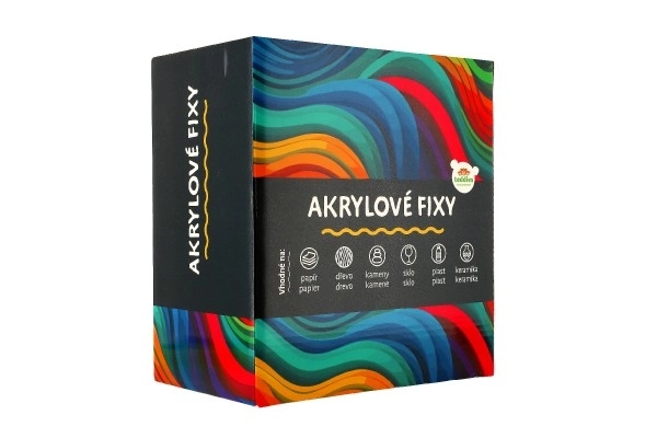 Marqueurs acryliques fluorescents pour différentes surfaces 6 pcs