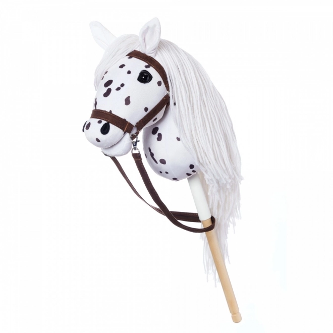 Cheval à bâton Hobby Horse de la collection HOPPIHORSE Sport Edition en couleur léopard blanc