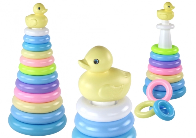 Puzzle de pyramide de canards 12 cercles 39 cm x 17,5 cm x 17,5 cm