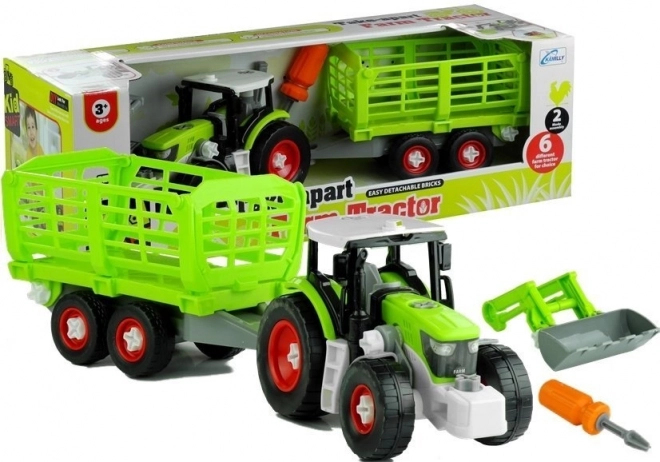 Tracteur démontable avec remorque 43 cm