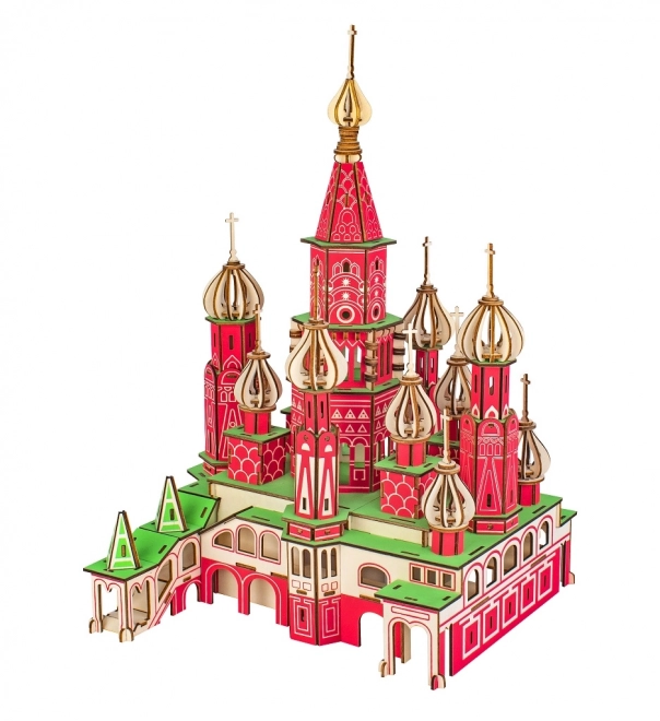 Puzzle 3D en bois Cathédrale Saint-Basile coloré