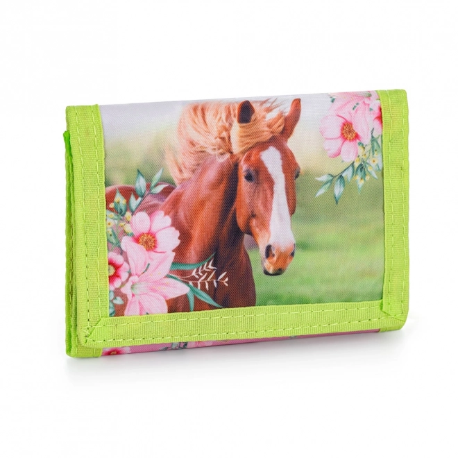 Portefeuille textile enfant cheval