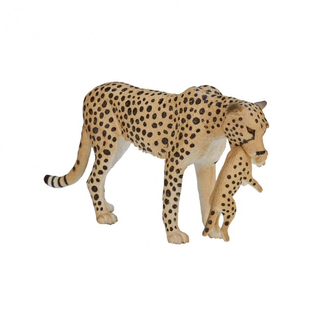Mojo guépard avec son petit – figurine réaliste pour enfants et collectionneurs