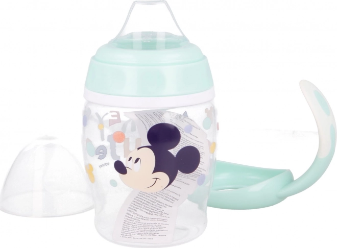 STOR Tasse avec poignées et embout en silicone 270ml Mickey Mouse