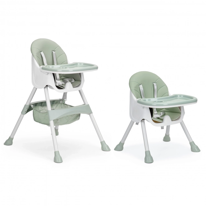 Chaise haute 2en1 avec harnais 5 points ECOTOYS Azure