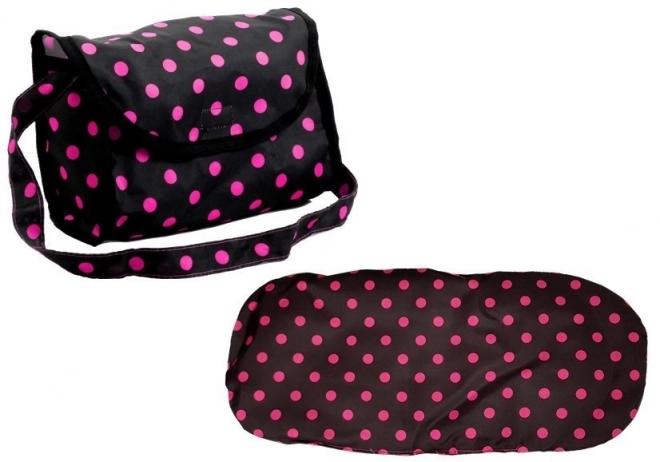 Poussette 2 en 1 avec sac pour poussette Black and Pink
