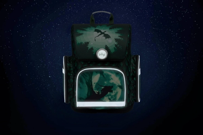 Ensemble scolaire Dragon Baagl: Cartable, Trousse, Sac, Dossier et Boîte à Goûter