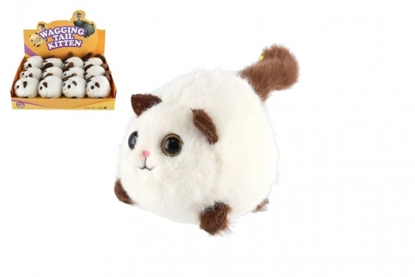 Chat en peluche extensible avec grelot 10 cm