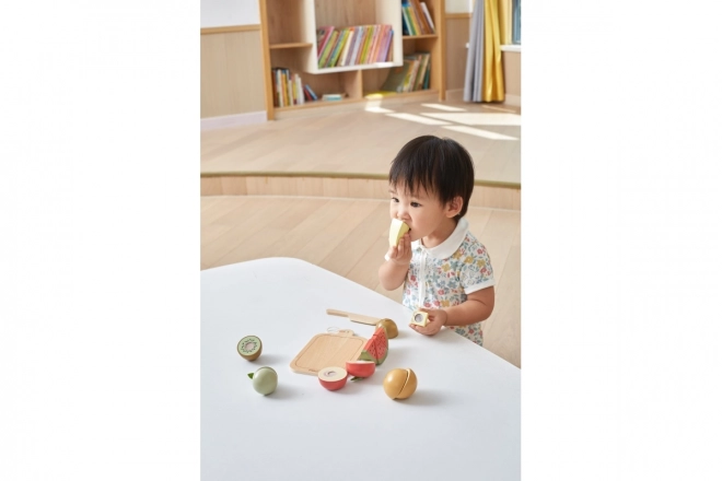 Fruits à découper en bois pour enfants