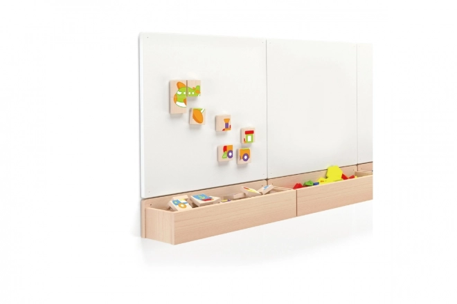 Puzzle magnétique en bois - moyens de transport