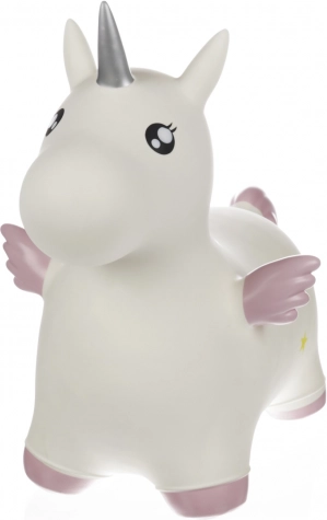 sauteuse gonflable skippy licorne avec ailes, blanc/rose