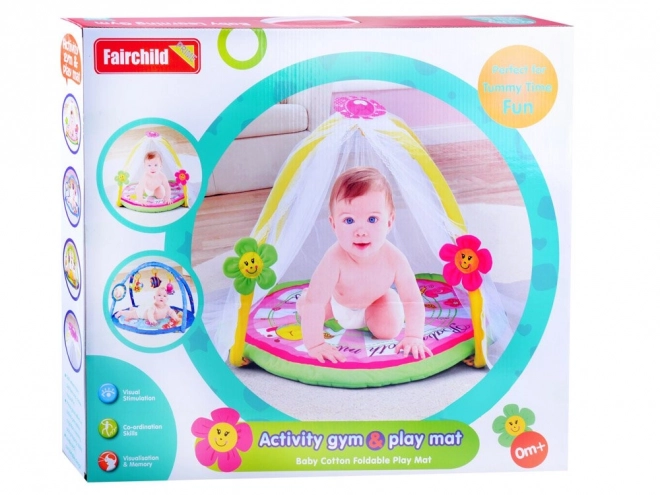 Tapis de jeu pour enfant avec moustiquaire