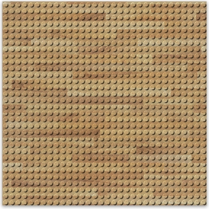 Plaque de construction design - bois 25,5 x 25,5 cm