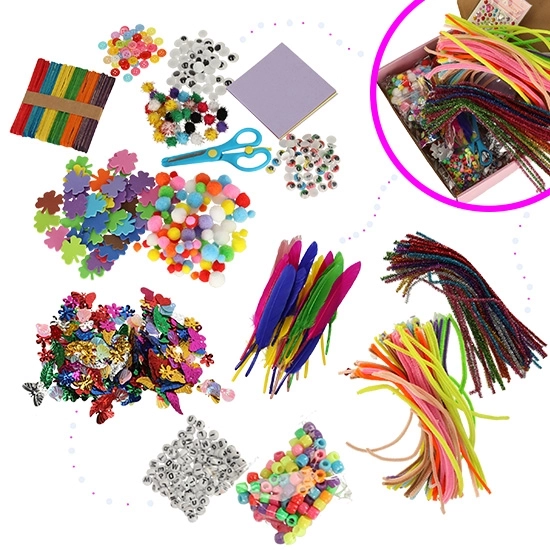 Kit créatif pour enfants - travaux manuels et art avec 1200 éléments