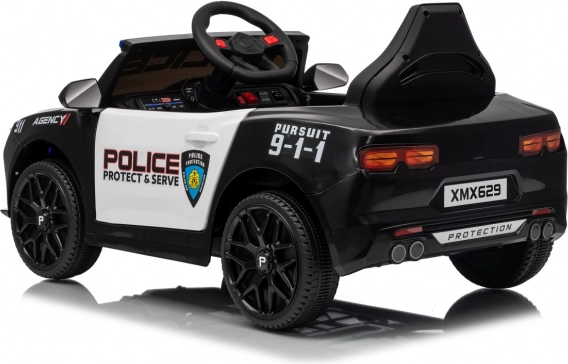 Voiture de police noire 911 Agence