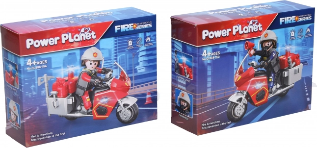 Figurine Pompier à Moto Jeu de Construction