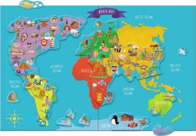 Jeu magnétique Carte du Monde