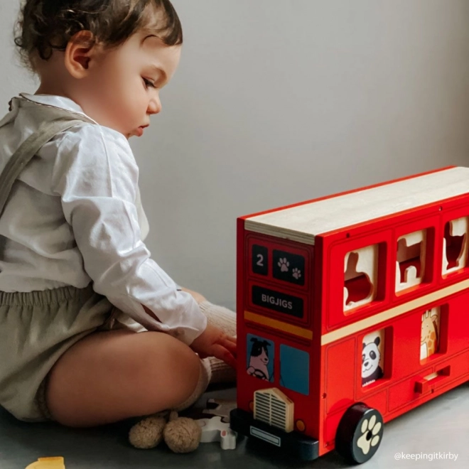 Autobus en bois avec animaux Bigjigs