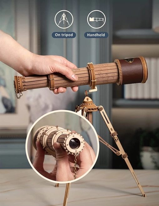 ROBOTIME Rokr Modèle en Bois de Télescope Monoculaire