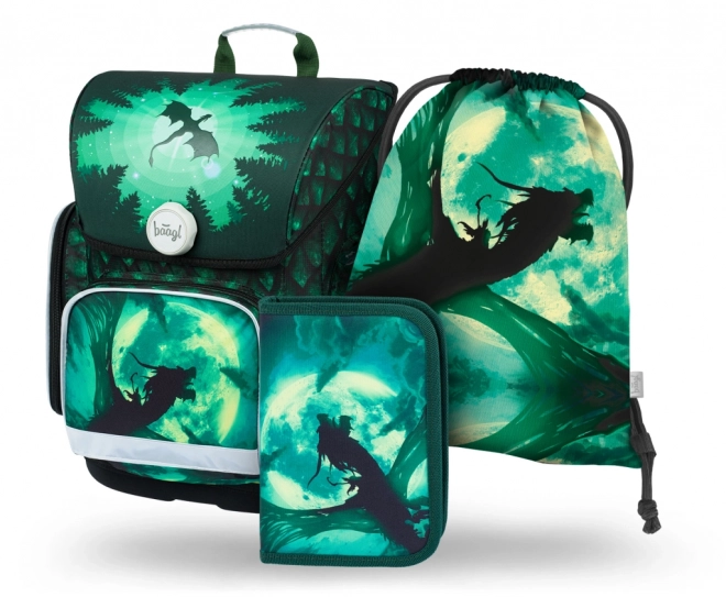ENSEMBLE BAAGL 3 Ergo Drak : cartable, trousse, sac