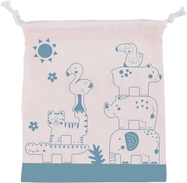 Blocs en bois animaux Montessori 9 pcs de Tooky Toy