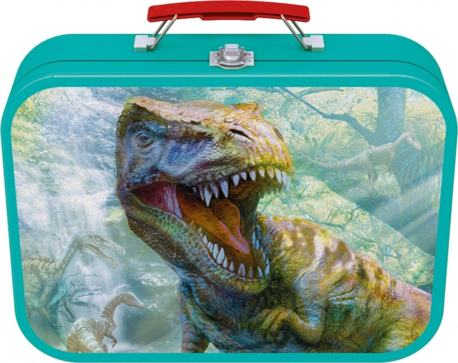 SCHMIDT Puzzle Dinosaure 4en1 dans une boîte en métal (60,60,100,100 pièces)