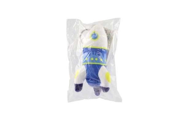 Pendentif fusée peluche 10x5cm dans un sac