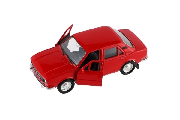Auto Welly Škoda 105L métal/plastique 11cm 1:34-39 en roue libre 4 couleurs en boîte 15x7x7cm