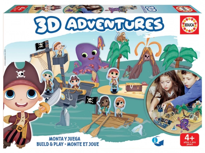 Puzzle 3D EDUCA Île des Pirates 68 pièces