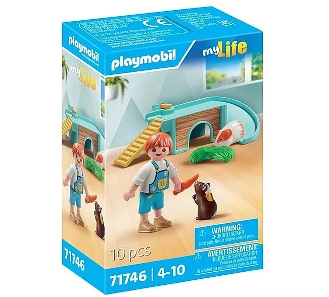 Set de figurines Mon Vie garçon avec cochons d'Inde