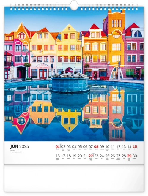 NOTIQUE Calendrier mural Slovensko enchanteur 2025, 30 x 34 cm