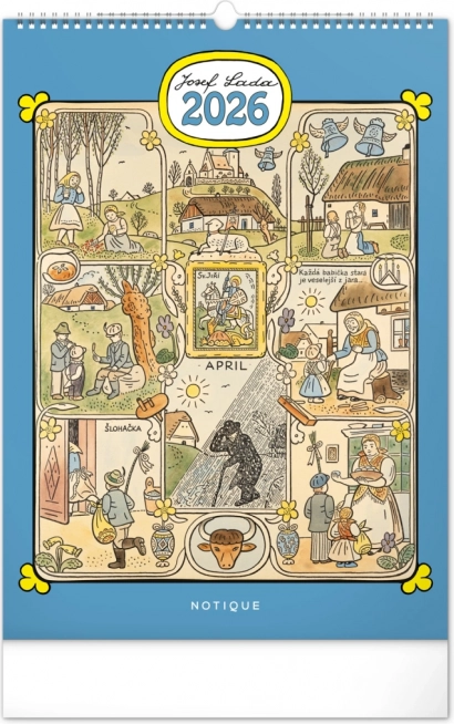 Calendrier mural Josef Lada 2026