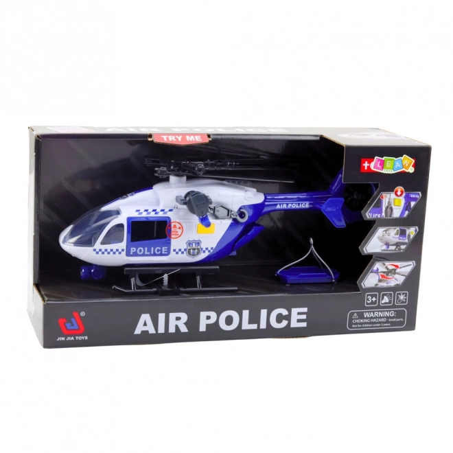 Hélicoptère de police avec lumières et sons