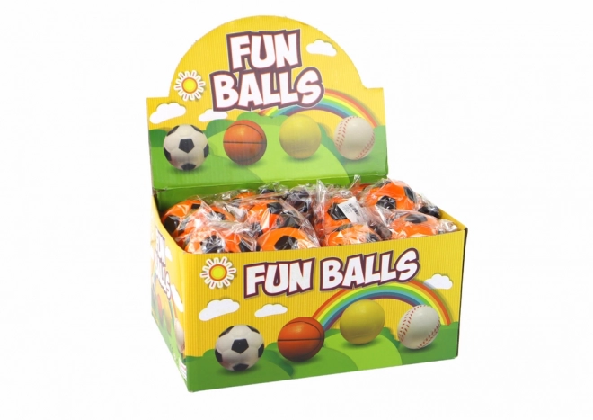 Balle de saut en PU caoutchoutée de football Jojo 6 cm orange