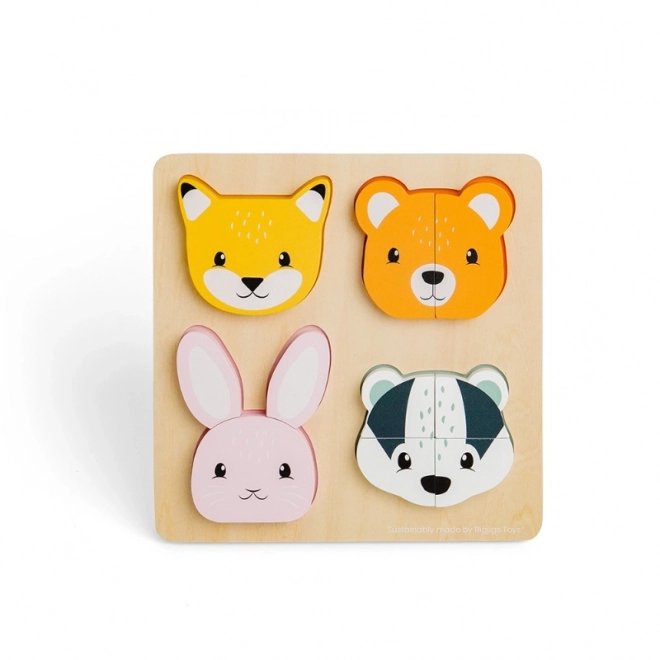 Puzzle en bois encastrable avec numérotation Bigjigs Toys