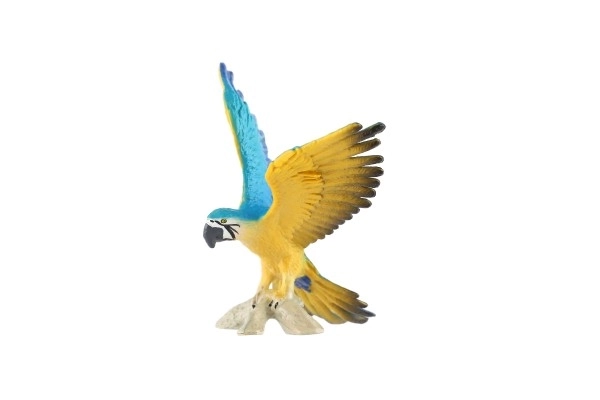 Ara ararauna plastifiée 9cm en sachet