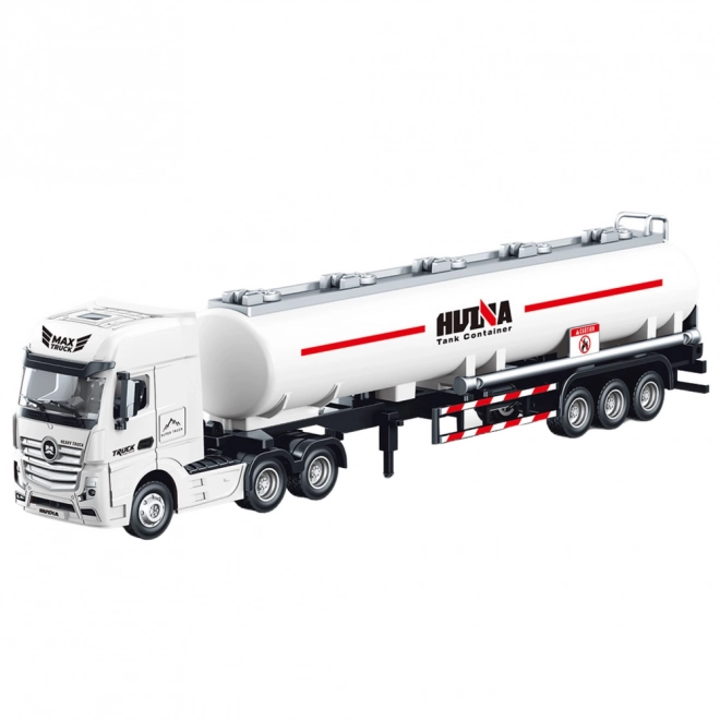 Camion-citerne 1:50 avec éléments mobiles blanc