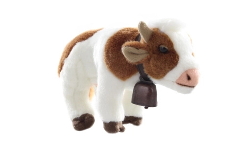 Vache en peluche avec cloche