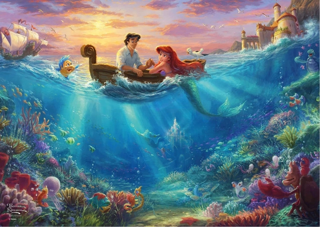 Puzzle Ariel dans une boîte en fer-blanc avec 500 pièces