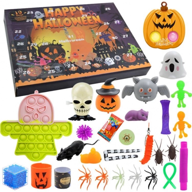 Calendrier Jouets Pop It Halloween Jouets Anti-stress Citrouille Fantôme