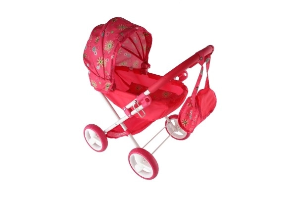 Poussette pour poupées profonde en tissu 58x35x60cm dans une boîte 34x56x8,5cm