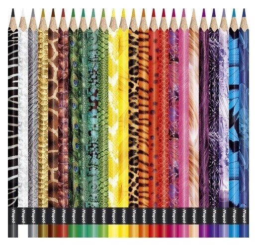 MAPED Crayons triangulaires Color'Peps Animaux 24pcs
